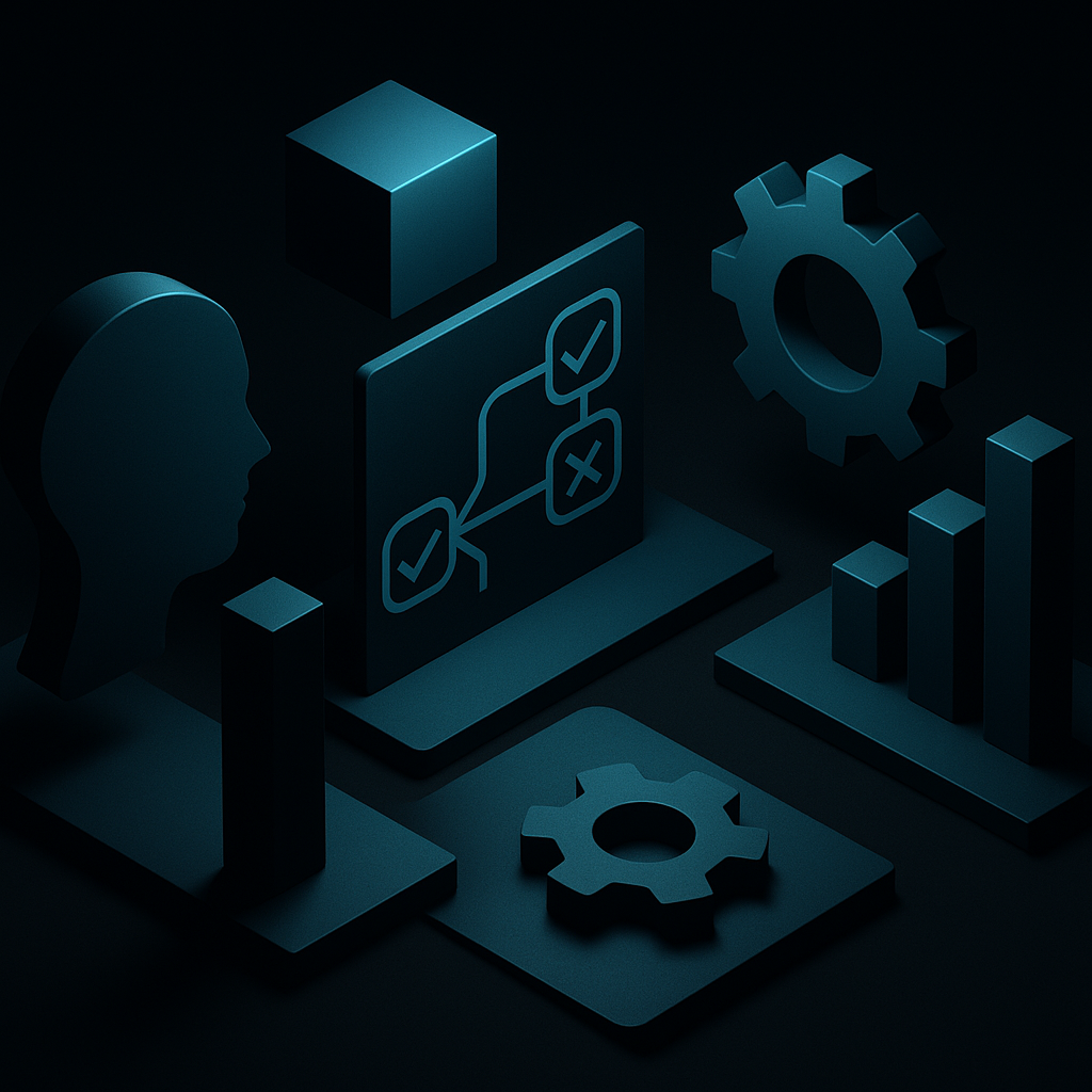 Abstract TPMxAI cover for "Reflections from the Edge of AI: A TPM's Journey Through Chaos and Clarity"