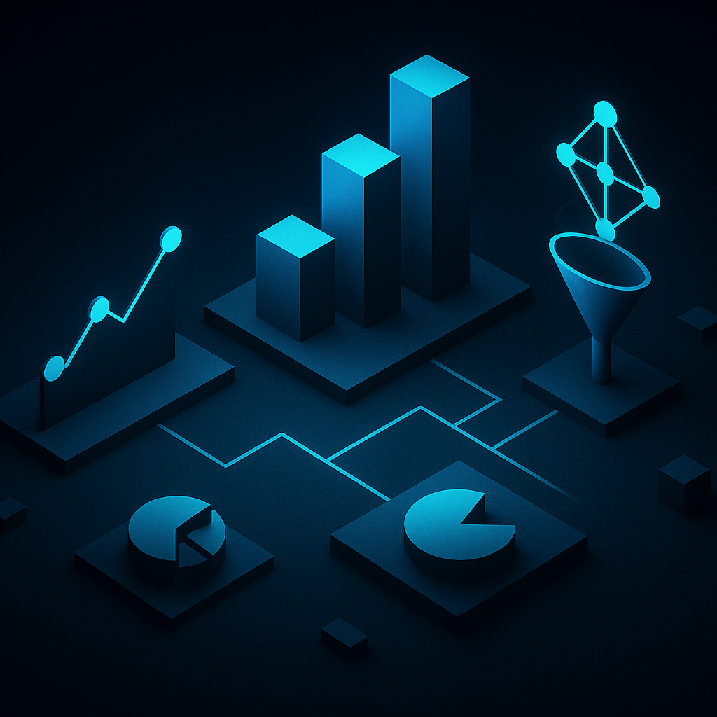 Abstract TPMxAI cover for "Metrics That Matter: The Art of Taming Numbers in AI Projects"