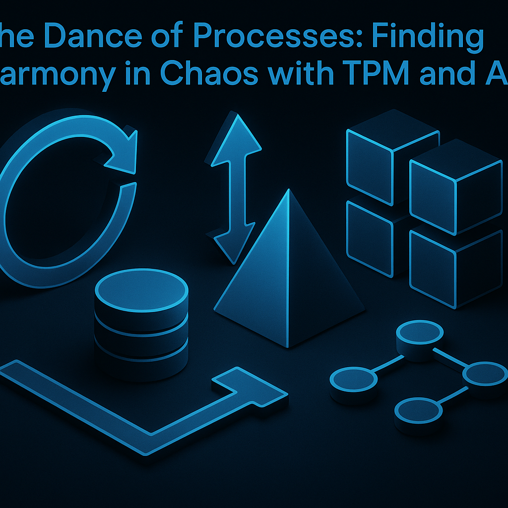 Abstract TPMxAI cover for "The Dance of Processes: Finding Harmony in Chaos with TPM and AI"