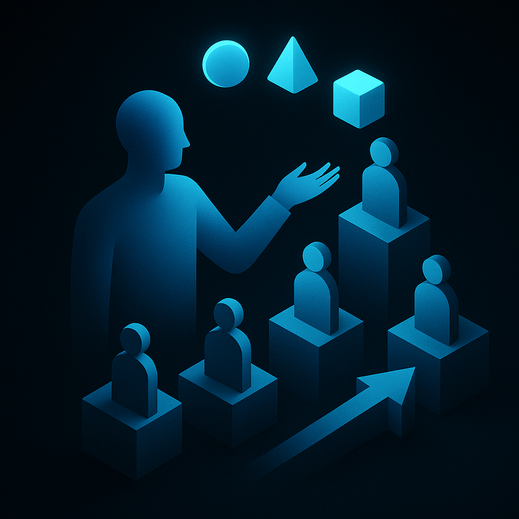 Abstract TPMxAI cover for "The Art of Stakeholder Juggling: A TPM's Journey Through Chaos and Connection"