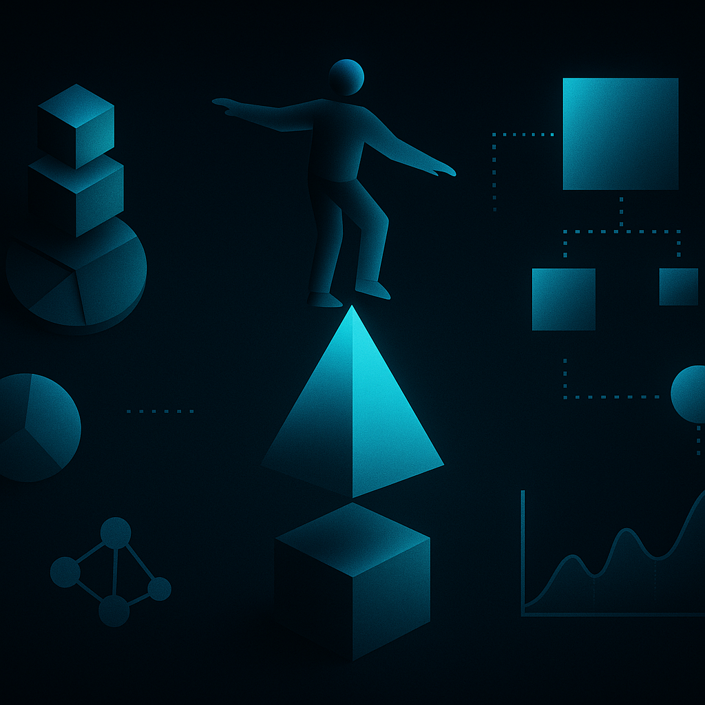Abstract TPMxAI cover for "The Balancing Act of Technical Program Management in the Age of AI"