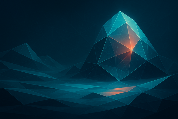 Abstract TPMxAI cover for "Reflections from 2033: The Art of Balancing AI Hype and Reality in TPM"