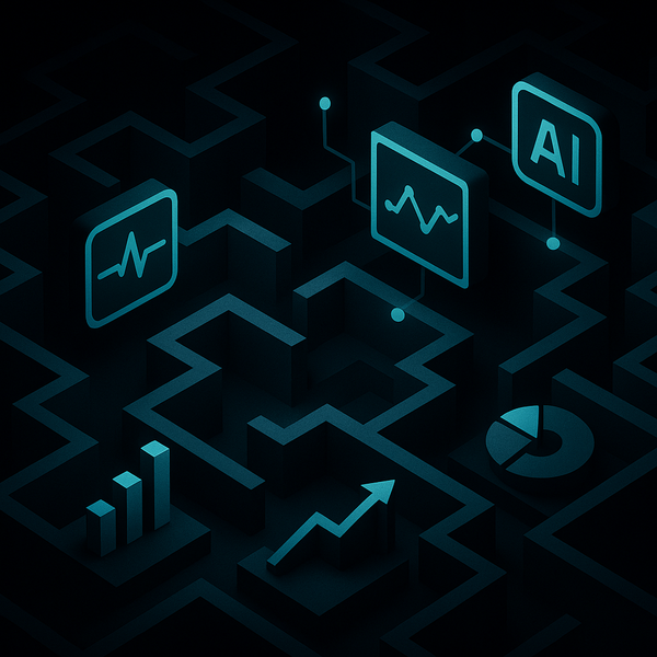 Abstract TPMxAI cover for "The Metrics Maze: Finding Meaning Amidst the Data Hype"