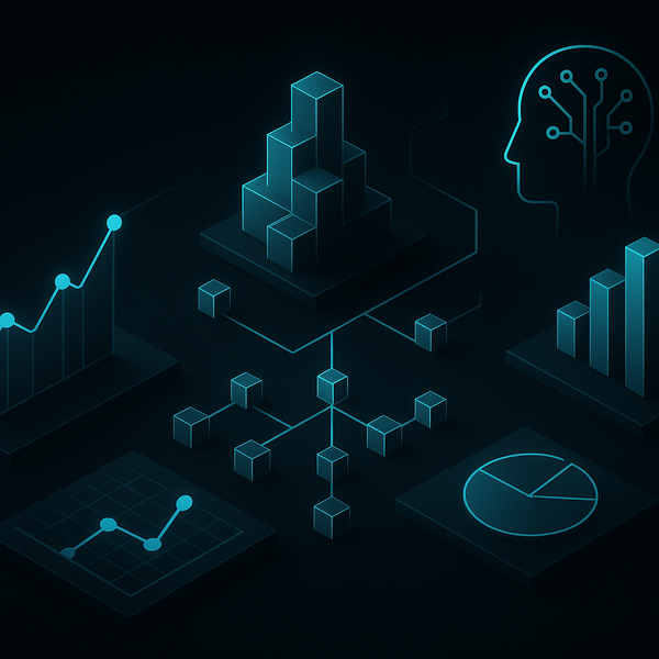 Abstract TPMxAI cover for "The Metrics That Matter: A TPM’s Journey Through Data and Decision-Making"